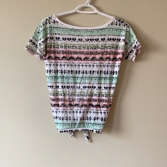 Pink/green water colour and pattern shirt - Picture 2 of 2